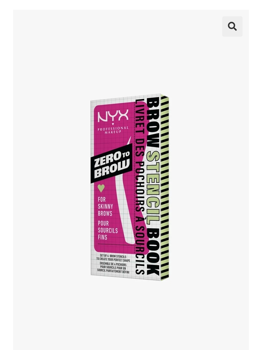 NYX Zero to Brow Stencil Book - Pink